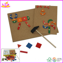 2015 New and Popular Wooden DIY Puzzle Toys, High Quality Wooden Block Toy DIY Puzzle, Hot Sale Wooden DIY Puzzle Toys W03b012